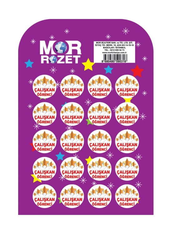 Mor Rozet Çalışkan Öğrenci (1 Adet) Mor Rozet Çalışkan Öğrenci (1 Adet)