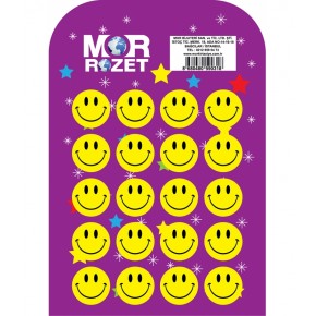 Mor Rozet Gülen Yüz (1 Adet)