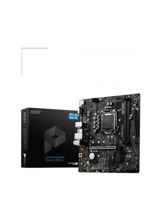 Msı B560M Pro-E Soket 1200 Ddr4 4800 (Oc) Pcı-E Gen 4 ,m.2 Usb3.2 1x 1g Lan Matx Anakart