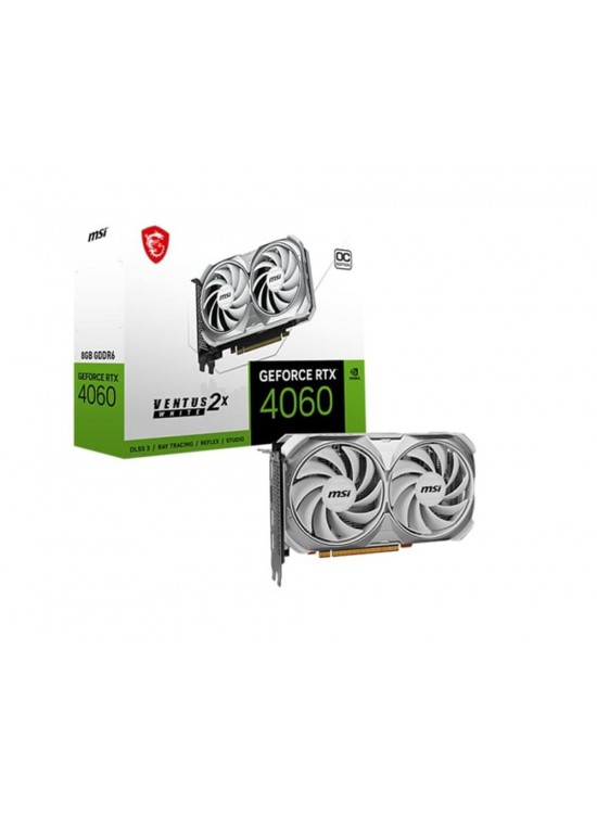 Msi GeForce RTX4060 Ventus 2X White 8G OC 8GB GDDR6 128Bit Ekran Kartı (3xDP 1xHDMI)