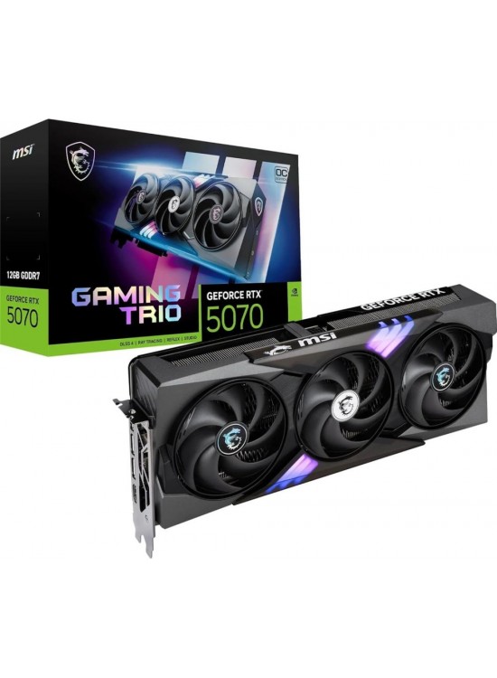 Msi GeForce RTX5070 12G Gaming Trio OC 12GB GDRR7 192B DX12 PCIE 5.0 X16 (3XDP 1XHDMI) Ekran Kartı