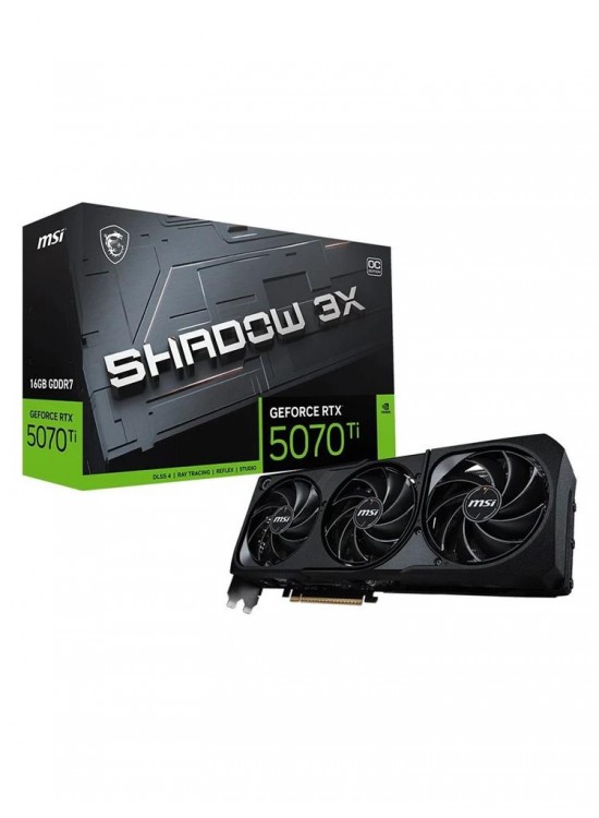 Msi GeForce RTX5070TI 16G SHADOW 3X OC 16GB GDRR7 256 B DX12 PCIE 5.0 X16 (3XDP 1XHDMI) Ekran Kartı