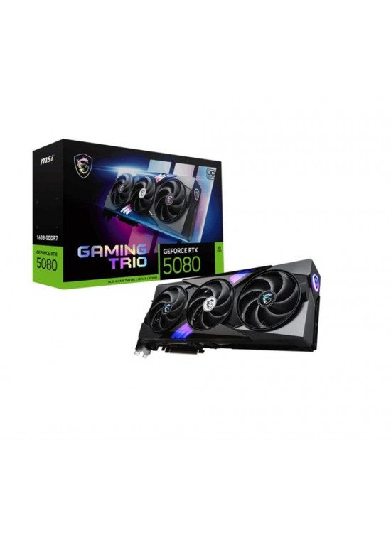 Msi Geforce RTX5080 16G GAMING TRIO OC 16GB GDRR7 256bit DX12 DLSS4 Gaming (Oyuncu) Ekran Kartı