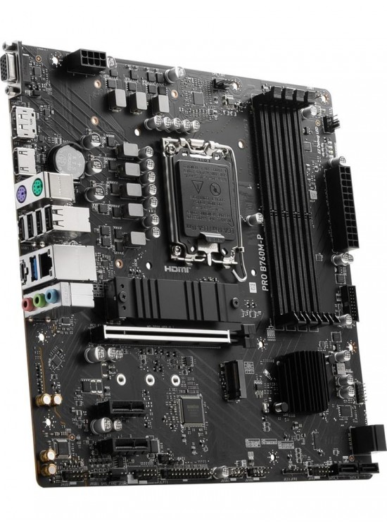 Msı Pro B760M-P SOKET 1700 DDR5 6800(OC) PCI-E M.2 USB3.2 HDMI DP VGA 1x 1G LAN mATX Anakart