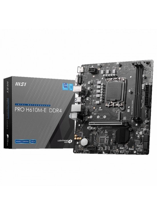 Msı Pro H610M-E 3200MHz DDR4 Soket 1700 M.2 HDMI VGA mATX Anakart Msı Pro H610M-E 3200MHz DDR4 Soket 1700 M.2 HDMI VGA mATX Anakart