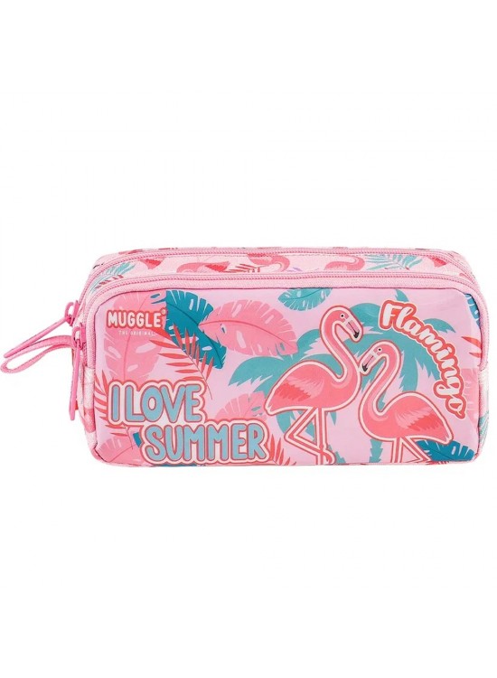 Muggle Kalem Çantası Flamingo Rose Mu-7273 Muggle Kalem Çantası Flamingo Rose Mu-7273