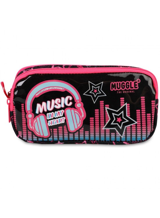 Muggle Kalem Çantası Music Siyah Mu-7181 Muggle Kalem Çantası Music Siyah Mu-7181