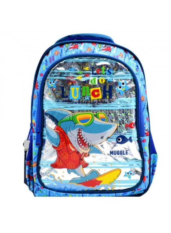 Muggle Okul Çantası Cute Shark Mavi Mu-0044 Muggle Okul Çantası Cute Shark Mavi Mu-0044