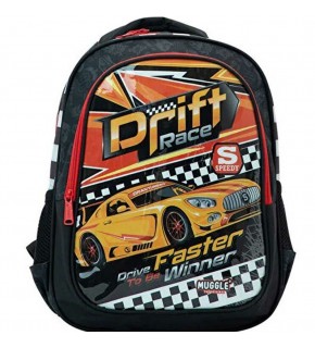 Muggle Okul Çantası Drift Car Siyah Mu-9475