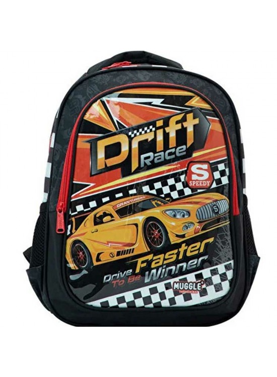 Muggle Okul Çantası Drift Car Siyah Mu-9475