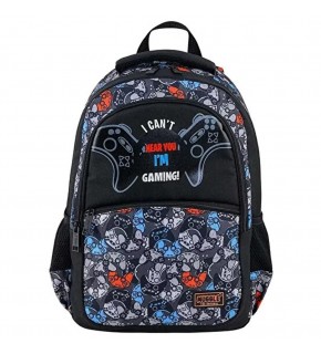 Muggle Okul Çantası Game Over Siyah Mu-9383