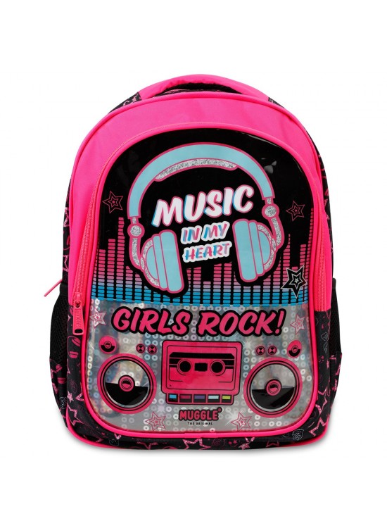 Muggle Okul Çantası Music Siyah Mu-7143