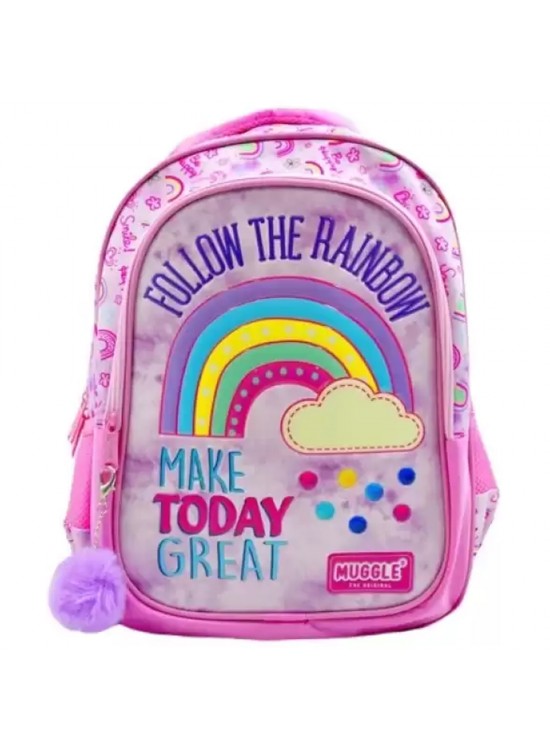 Muggle Okul Çantası Soft Rainbow Pembe Mu-6696