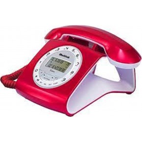 Multitek Retro Özel Tasarımlı Kablolu Siyah-Kırmızı-Gri-Turuncu-Beyaz Masa Üstü Telefon