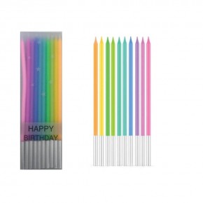 Mum İnce 14cm Rainbow 10 Lu