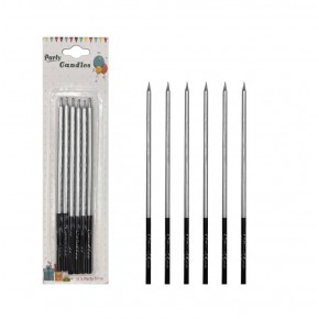 Mum İnce Kalem Metalik Renkler 15cm 6 Lı