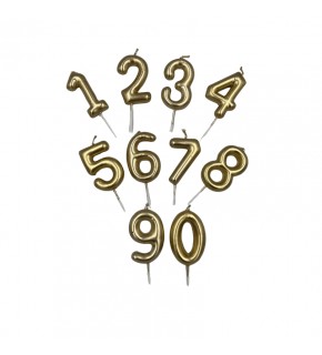 Mum Rakam Altın Gümüş Lüks 9cm