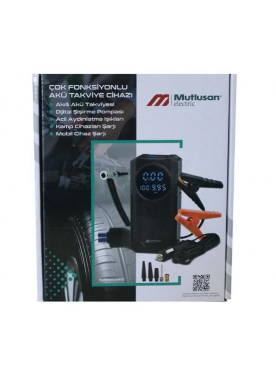 Mutlusan 10.000 Mah Çok Fonksiyonlu Akıllı Akü Takviyesi-Dijital Şişirme Pompası-ı (999 999 53001)