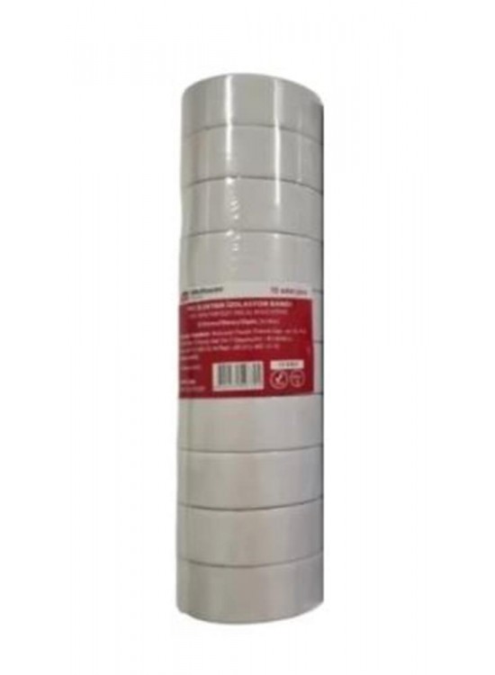 Mutlusan 10-19 İzole Bant 10lu (Elektrik Bant) Beyaz 065133011019 Mutlusan 10-19 İzole Bant 10lu (Elektrik Bant) Beyaz 065133011019