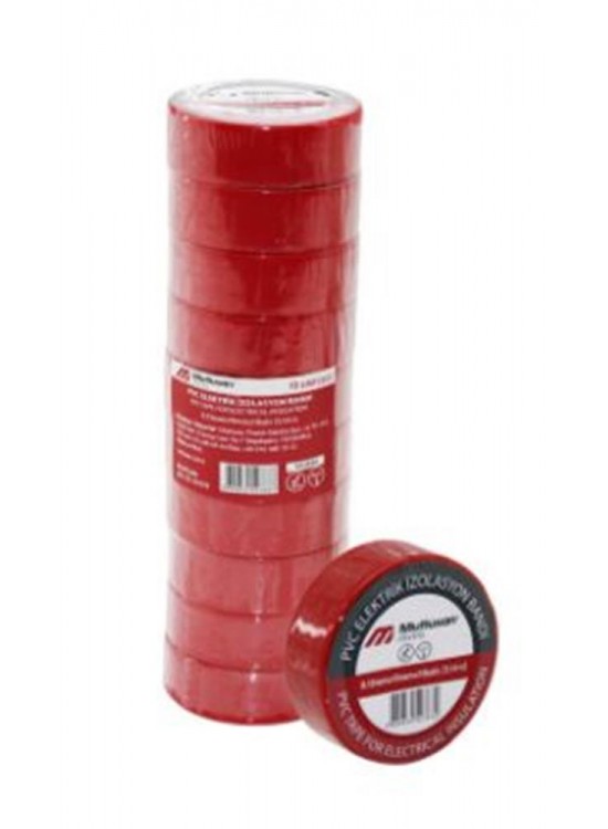 Mutlusan 10-19 İzole Bant 10lu(Elektrik Bant) Kırmızı 065133161019 Mutlusan 10-19 İzole Bant 10lu(Elektrik Bant) Kırmızı 065133161019