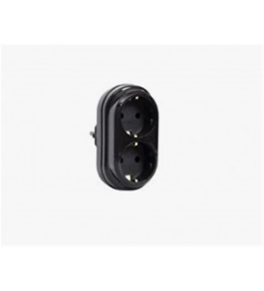 Mutlusan 2Lİ Topraklı Fiş-priz Düz Tip Siyah (001 170 033006 00 11) Standart