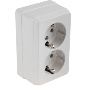 Mutlusan Bron Sıva Üstü İkili Topraklı Priz Beyaz (2160 202 0201)