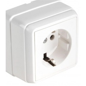 Mutlusan Bron Sıva Üstü Kapaklı Topraklı Priz Beyaz ( 2160 110 0201)