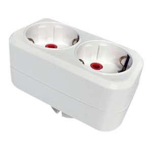 Mutlusan İkili Topraklı Fiş-Priz Düz Tip Beyaz (001 170 033006 00 00)