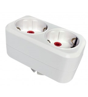 Mutlusan İkili Topraklı Fiş-Priz Düz Tip Beyaz (001 170 033006 00 00)