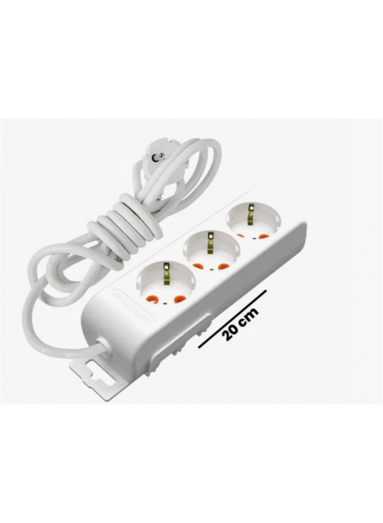 Mutlusan Rı-Tech 3lü 1mt Topraklı  Grup Priz  (001 175 310002 01 00)