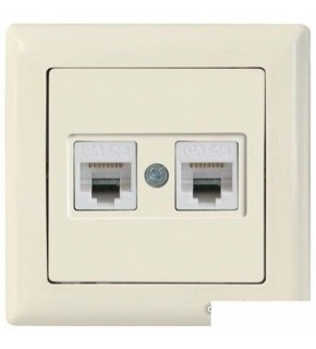 Mutlusan Rita Data Priz 2xRj45 (Cat6)  (2220 141 0101B)  Beyaz Blisterli