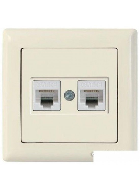 Mutlusan Rita Data Priz 2xRj45 (Cat6)  (2220 141 0101B)  Beyaz Blisterli