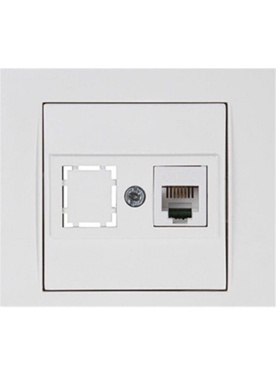 Mutlusan Rita Telefon Prizi 1XRJ12 Beyaz Bilisterli  (2220 125 0101B)