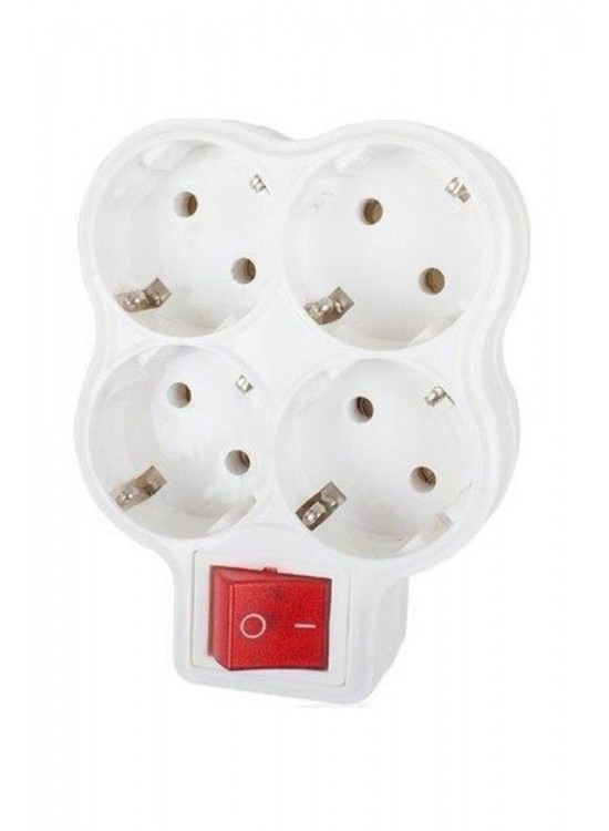 Mutlusan Topraklı Beyaz 3lü Fiş,Priz (Yonca Tip) 001 170 033002 00 00