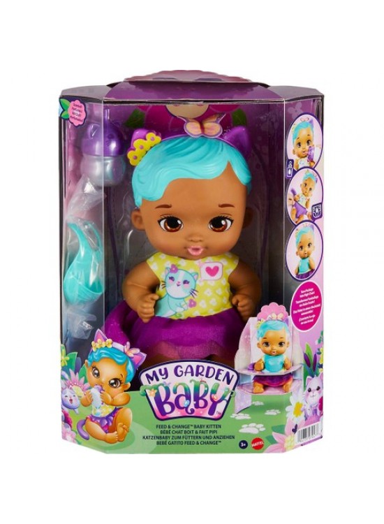 My Garden Baby Yavru Kedi Bebeğimin Bakım Zamanı: Mavi Saçlı Bebek HHL22