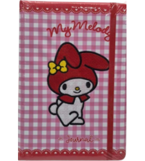 My Melody Vegan Deri Günlük A5 100 Gr 192 Syf Lastikli Kener Boyalı Nakışlı 525-2094