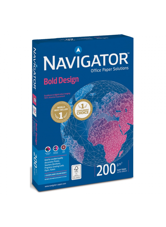 Navigator Gramajlı kağıt Bold Design 150 Lİ A4 200 GR Beyaz