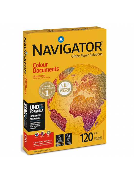 Navigator Gramajlı kağıt Colour Documents 250 Lİ A4 120 GR Beyaz