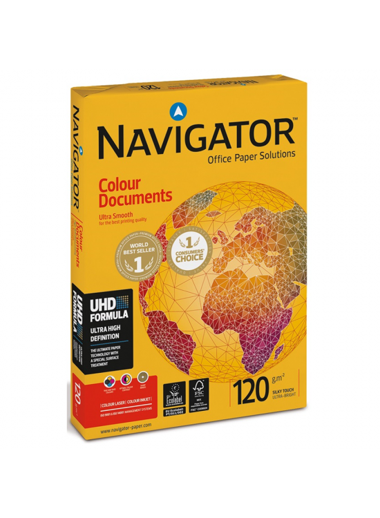 Navigator Gramajlı Fotokopi Kağıdı Colour Documents 500 LÜ A3 120 GR Beyaz