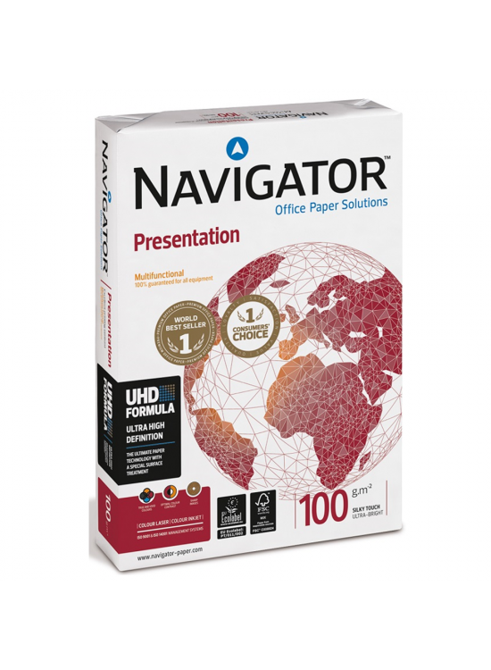 Navigator Gramajlı Fotokopi Kağıdı Presentation 500 LÜ A4 100 GR Beyaz Navigator Gramajlı Fotokopi Kağıdı Presentation 500 LÜ A4 100 GR Beyaz