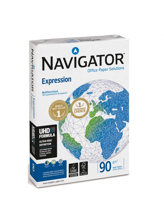Navigator Gramajlı Fotokopi Kağıdı Expression 500 LÜ A3 90 GR Beyaz Navigator Gramajlı Fotokopi Kağıdı Expression 500 LÜ A3 90 GR Beyaz
