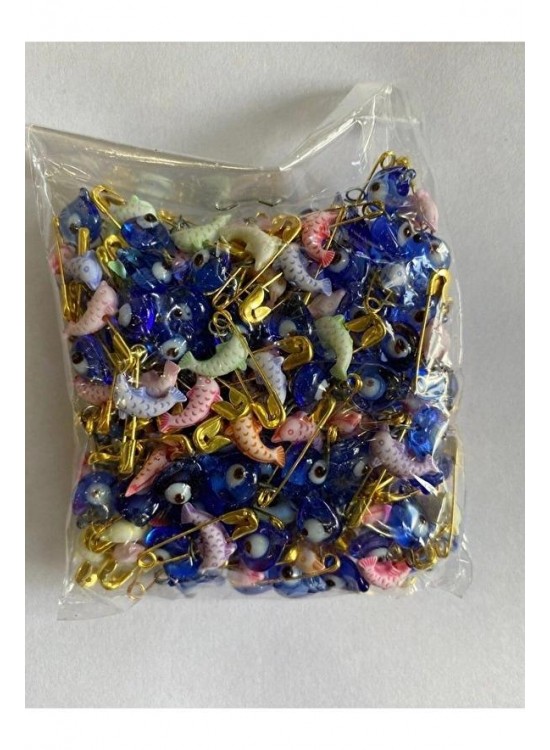 Nazar Boncuğu İğneli Kurdeleli Plastik (1 Adet)