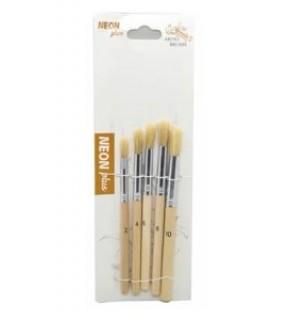 Neon Plus HKD-154 Anaokul Alıştırma Kıl Fırça 5 li