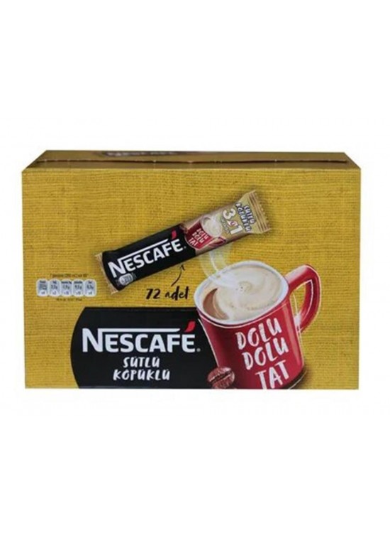 Nestle Nescafe 3ü1 Arada Sütlü Köpüklü 72 Adet 17,4gr 12584220
