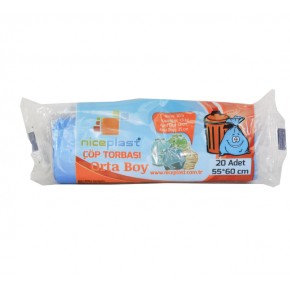Nice Plast Çöp Poşeti Mavi Orta 55X60 Gz0275