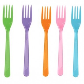 Niceplast Renkli Çatal 25 Adet