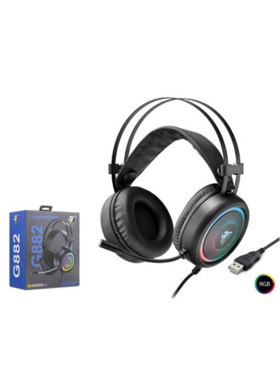 NODAR G882 USB RGB 7.1 Surround Over-Ear Mikrofonlu Gaming Kulaklık Siyah NODAR G882 USB RGB 7.1 Surround Over-Ear Mikrofonlu Gaming Kulaklık Siyah