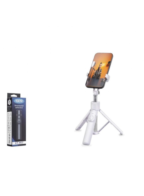 Nodar Nd1031 Tripod Selfie Çubuğu - Bluetooth 4.0 Uzaktan Kumandalı, 2’si 1 Arada Kullanım Beyaz