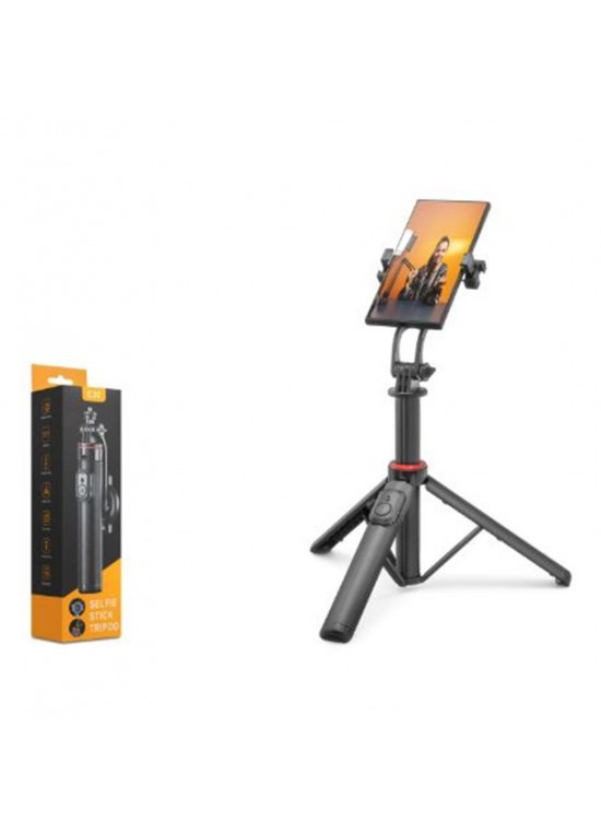 NODAR ND1047 Telefon Tripodu ve Selfie Çubuğu Seti Manyetik Bluetooth Kumandalı 130 cm - Siyah