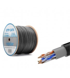 Nodar Nd2000 Utp Cat6 Dışmekan Kablo 23Awg Çift Pvc 305M Siyah